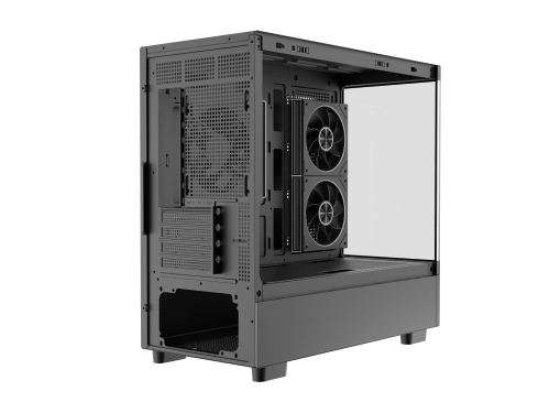 Powercool PC-GRAVITY-BLK Micro Tower Gaming Case - Black 