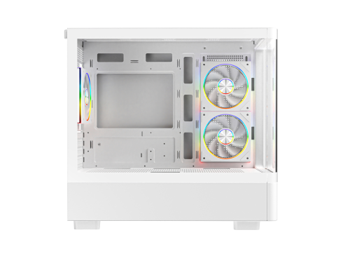Powercool PC-GRAVITY-WHT Micro Tower Gaming Case - White 