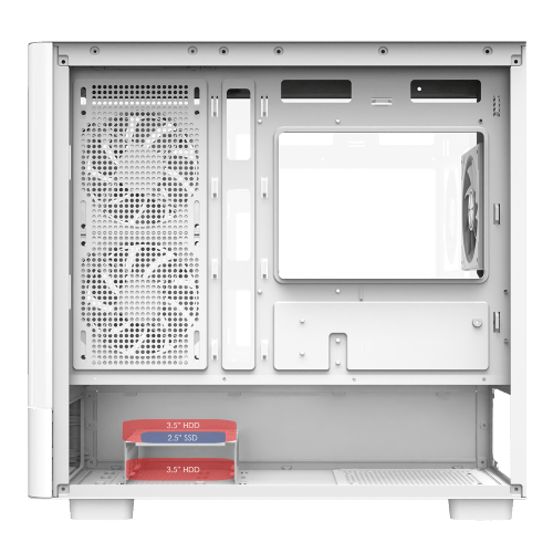 Powercool PC-GRAVITY-WHT Micro Tower Gaming Case - White 