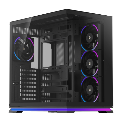 Powercool Plasma Mid Tower Gaming Case - Black 