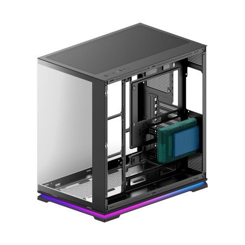 Powercool Plasma Mid Tower Gaming Case - Black 