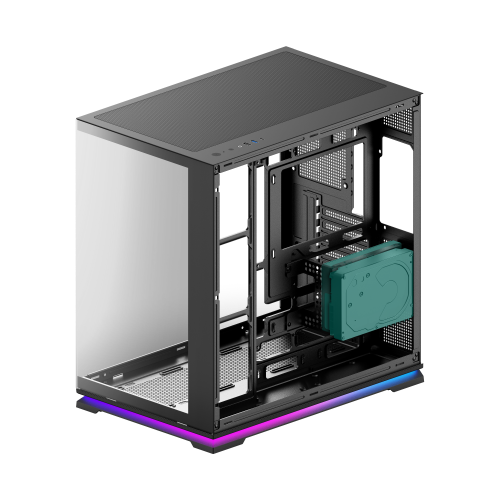 Powercool Plasma Mid Tower Gaming Case - Black 