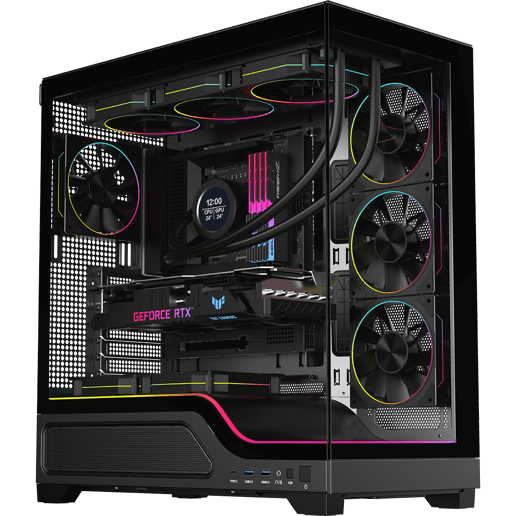 Powercool PC-PULSAR-BLK Mid Tower Gaming Case - Black 