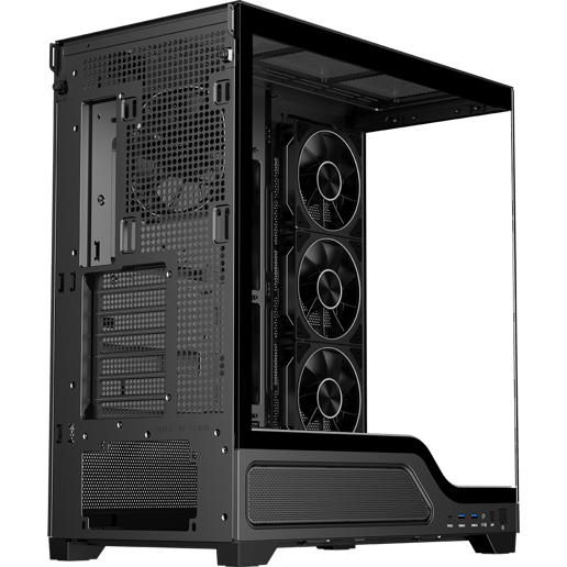 Powercool PC-PULSAR-BLK Mid Tower Gaming Case - Black 