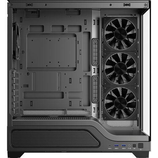 Powercool PC-PULSAR-BLK Mid Tower Gaming Case - Black 