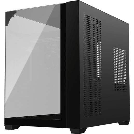Powercool PC-PURE-BLK Mid Tower Gaming Case - Black 