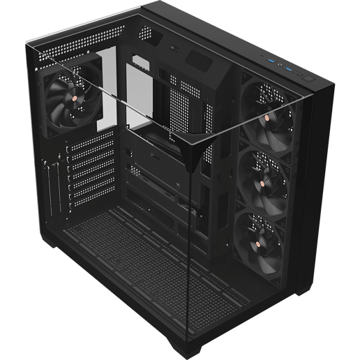 Powercool PC-PURE-BLK Mid Tower Gaming Case - Black 