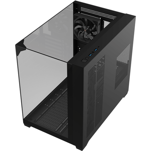 Powercool PC-PURE-BLK Mid Tower Gaming Case - Black 