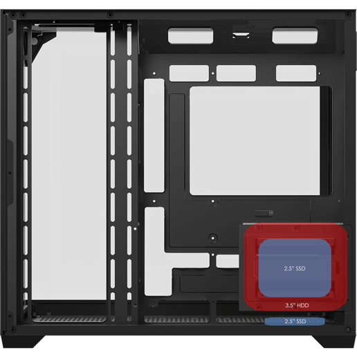 Powercool PC-PURE-BLK Mid Tower Gaming Case - Black 