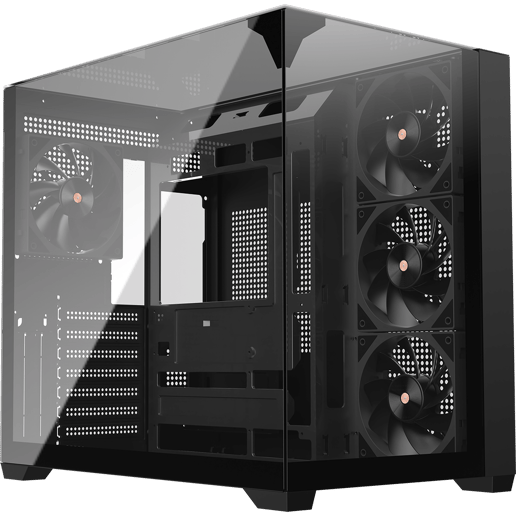 Powercool PC-PURE-BLK Mid Tower Gaming Case - Black 