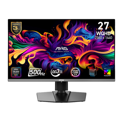 MSI MAG 272QP QD-OLED X50 27" Gaming Monitor - QD-OLED, 500Hz, 0.03ms, HDMI, DP