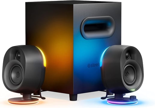 SteelSeries Arena 7 Illuminated 2.1 Gaming Speakers - Black