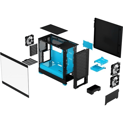 Fractal Pop Air RGB Mid Tower Gaming Case - Cyan 