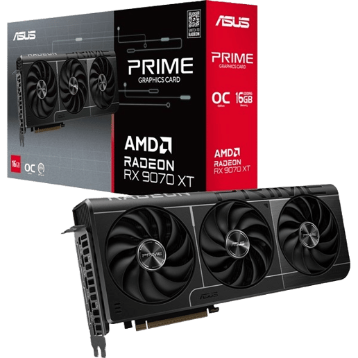 ASUS Radeon RX 9070 XT Prime OC 16GB GDDR6 Graphics Card