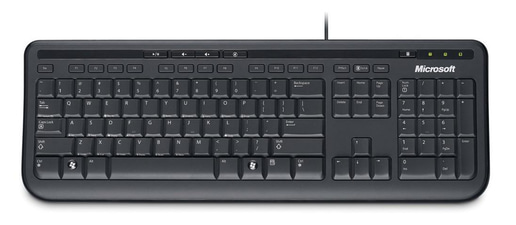 Microsoft 600 USB Wired Keyboard (Black)