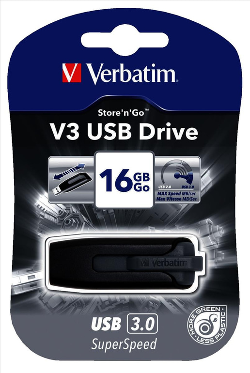 16GB Verbatim Store 'n' Go V3 USB 3.0 Flash Drive