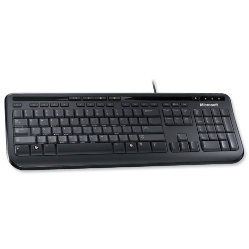 Microsoft 600 USB Wired Keyboard (Black)