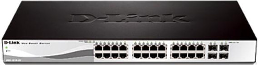 D-Link DGS-1210-28P 28-port Gigabit Smart PoE Switch with 4 SFP Ports