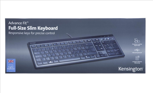 Kensington Advance Fit Full-Size Slim Keyboard (Black)