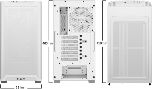 Be Quiet! Pure Base 501 Airflow Mid Tower Case - White 