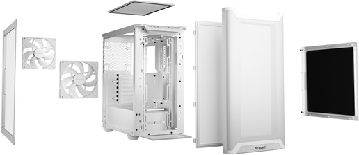 Be Quiet! Pure Base 501 Airflow Window Mid Tower Gaming Case - White 