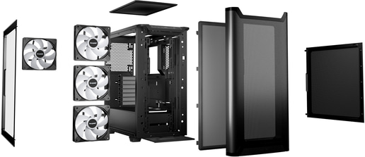 Be Quiet! Pure Base 501 LX Mid Tower Gaming Case - Black 