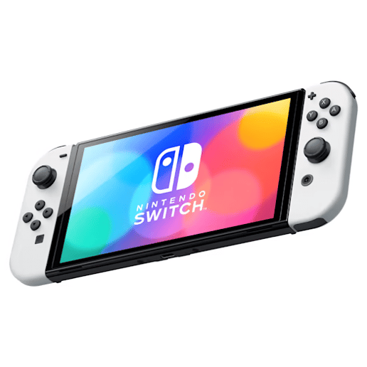 Nintendo Switch OLED Console in White with White Joy-Con Controllers
