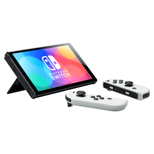 Nintendo Switch OLED Console in White with White Joy-Con Controllers