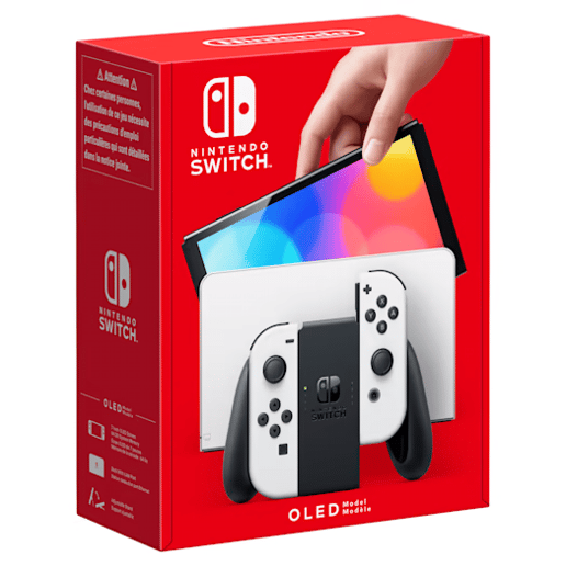 Nintendo Switch OLED Console in White with White Joy-Con Controllers