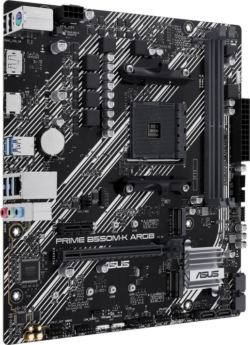 ASUS Prime B550M-K ARGB mATX Motherboard for AMD AM4 CPUs