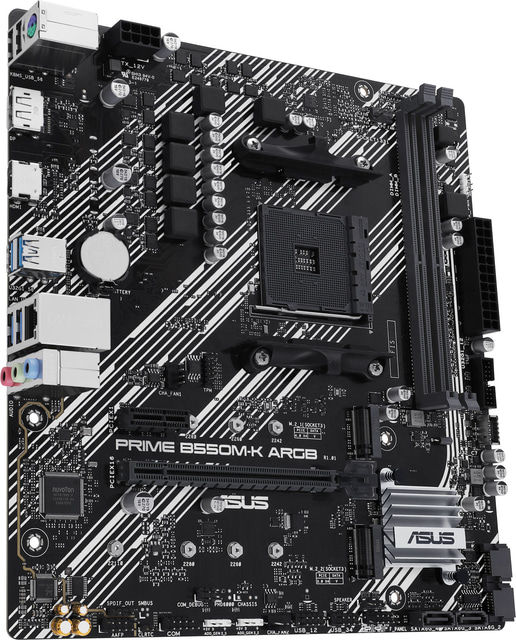 ASUS Prime B550M-K ARGB mATX Motherboard for AMD AM4 CPUs