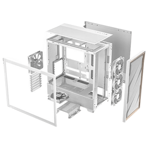 Antec Flux White Mid Tower Case - White 