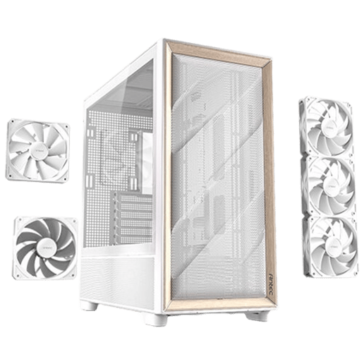 Antec Flux White Mid Tower Case - White 