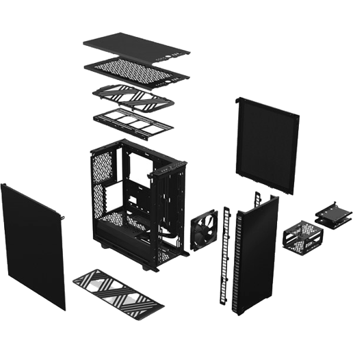 Fractal Define 7 Compact Mid Tower Gaming Case - Black 