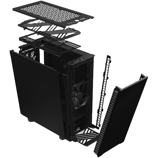 Fractal Define 7 Compact Mid Tower Gaming Case - Black 