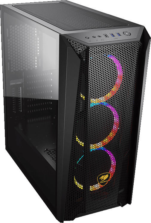 Cougar MX660 Mesh RGB Mid Tower Gaming Case - Black USB 3.0