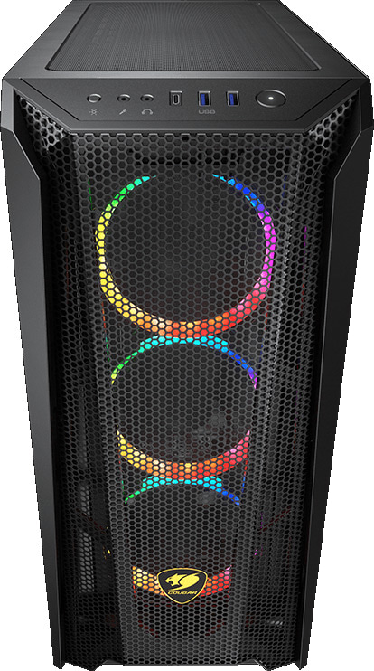 Cougar MX660 Mesh RGB Mid Tower Gaming Case - Black USB 3.0
