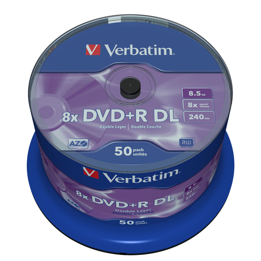 Verbatim DVD+R 8x DL Matt Silver 50pk