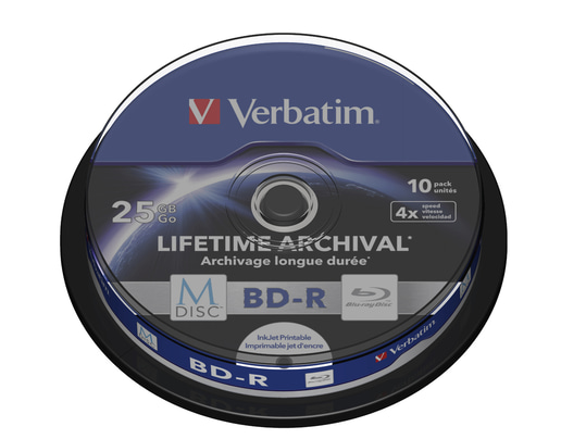 Verbatim M-Disc 25GB BD-R 4x Spindle (10 Pack)