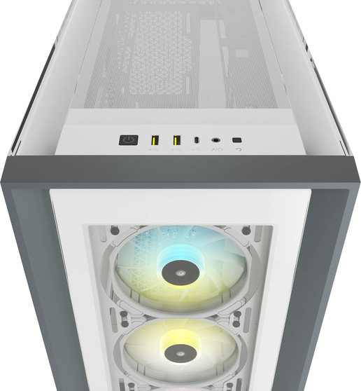 Corsair iCUE 5000X RGB Mid Tower Gaming Case - White 