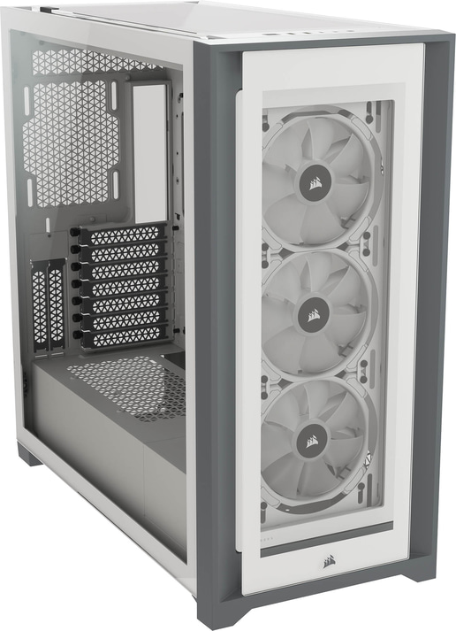 Corsair iCUE 5000X RGB Mid Tower Gaming Case - White 