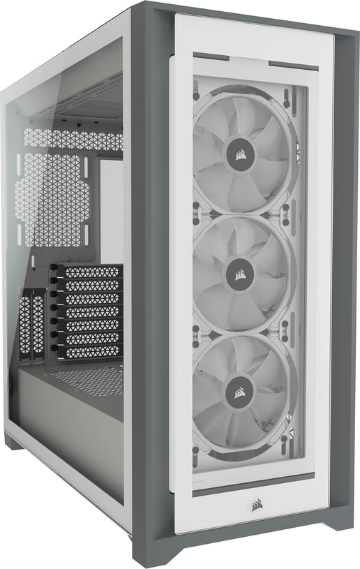 Corsair iCUE 5000X RGB Mid Tower Gaming Case - White 