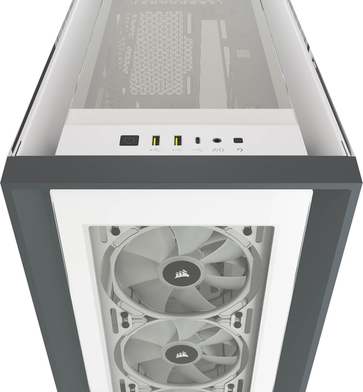 Corsair iCUE 5000X RGB Mid Tower Gaming Case - White 