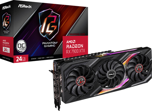ASRock Radeon RX 7900 XTX Phantom OC 24GB GDDR6 Graphics Card