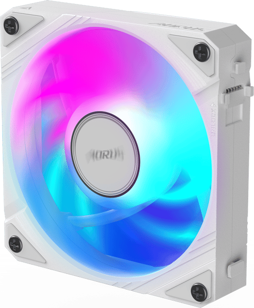 Gigabyte AORUS EZ Chain Fan 120 ICE High-Performance 120mm ARGB Case Fan in White