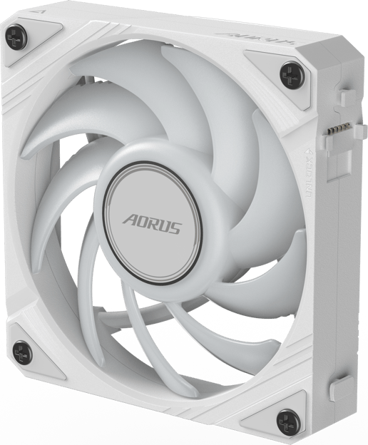 Gigabyte AORUS EZ Chain Fan 120 ICE High-Performance 120mm ARGB Case Fan in White
