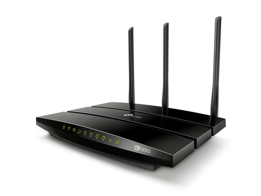 TP-Link Archer C1200 AC1200 867Mbps (5GHz) 300Mbps (2.4GHz) Dual Band Wireless Gigabit Router Black (V1.0)