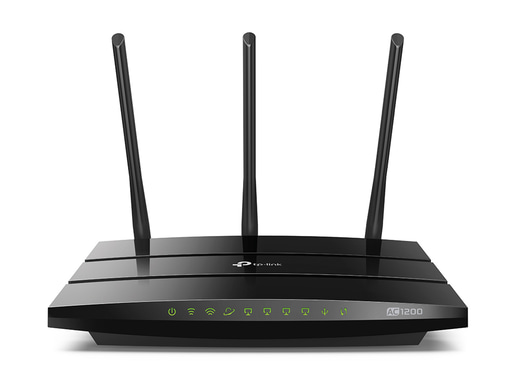 TP-Link Archer C1200 AC1200 867Mbps (5GHz) 300Mbps (2.4GHz) Dual Band Wireless Gigabit Router Black (V1.0)