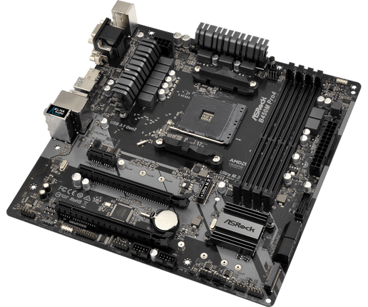 ASRock B450M Pro4 mATX Motherboard for AMD AM4 CPUs