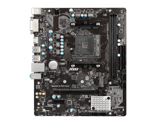 MSI B450M-A PRO MAX mATX Motherboard for AMD AM4 CPUs